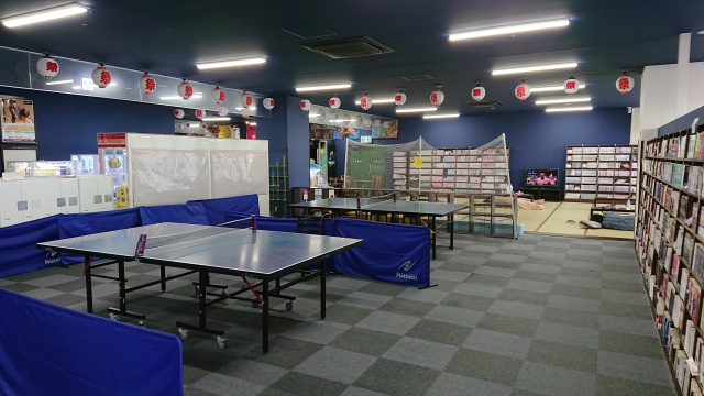 万葉倶楽部神戸の卓球スペース