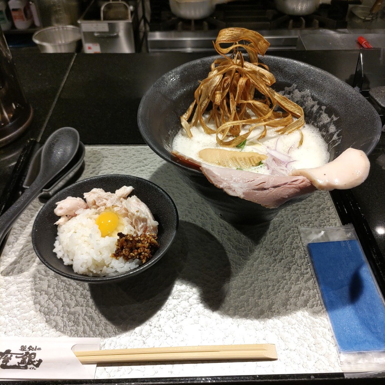 鶏soba＋ミニ鶏チャーシュー丼