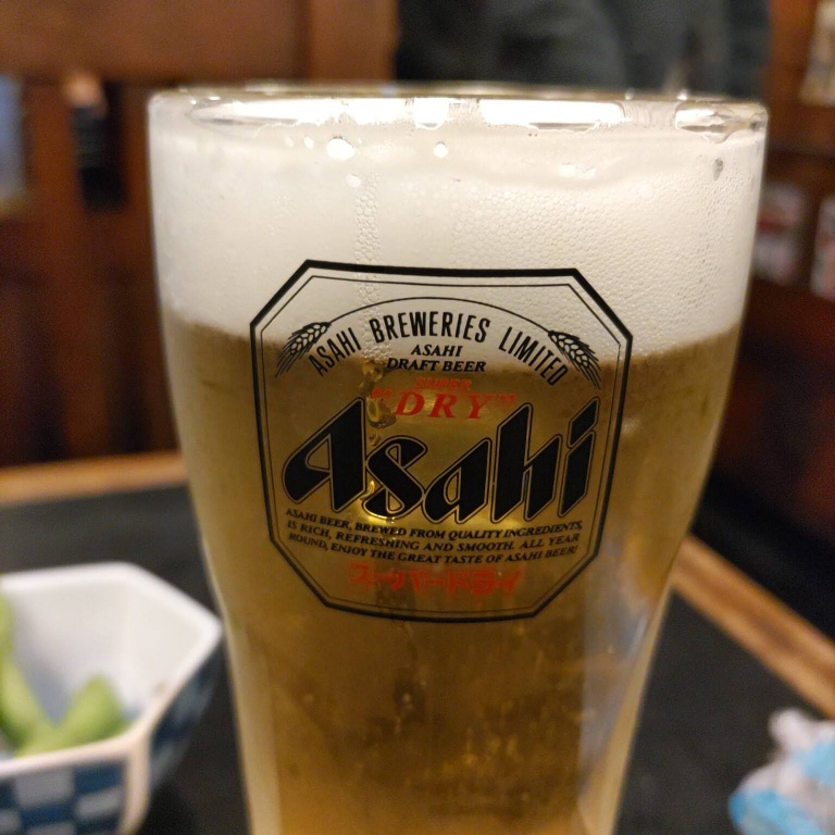 生ビール。アサヒスーパードライ。